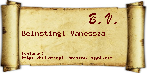 Beinstingl Vanessza névjegykártya